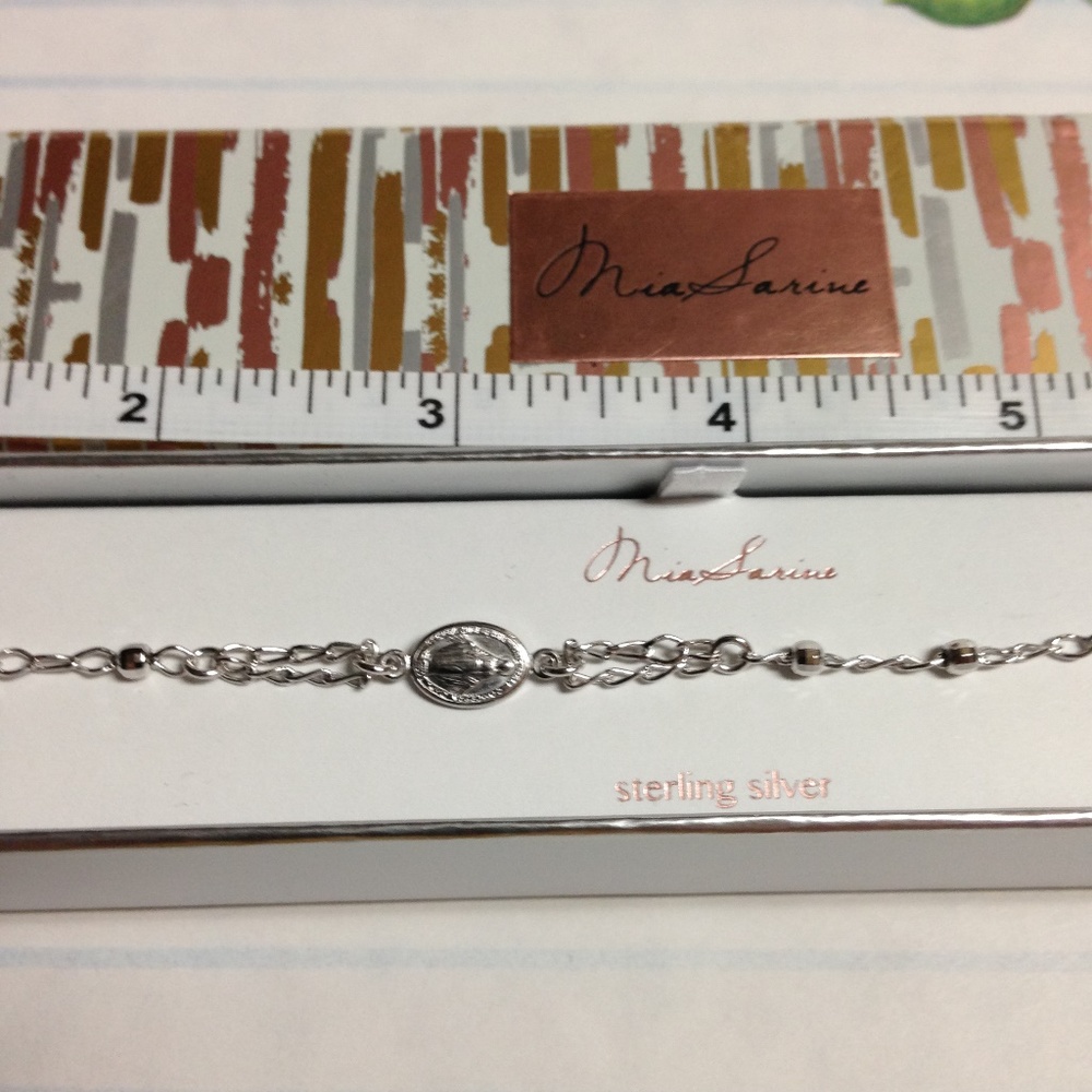 Mia Sarine Sterling Silver Religious Bracelet - Picture 5 of 8